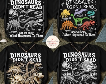 Zestaw Dinozaury Nie Czytały PNG: Zabawny Szkielet Dinozaura Miłośnik Książek Nauczyciel Czytanie PNG Retro Książkowy Clipart Nauczyciel Prezent Plik