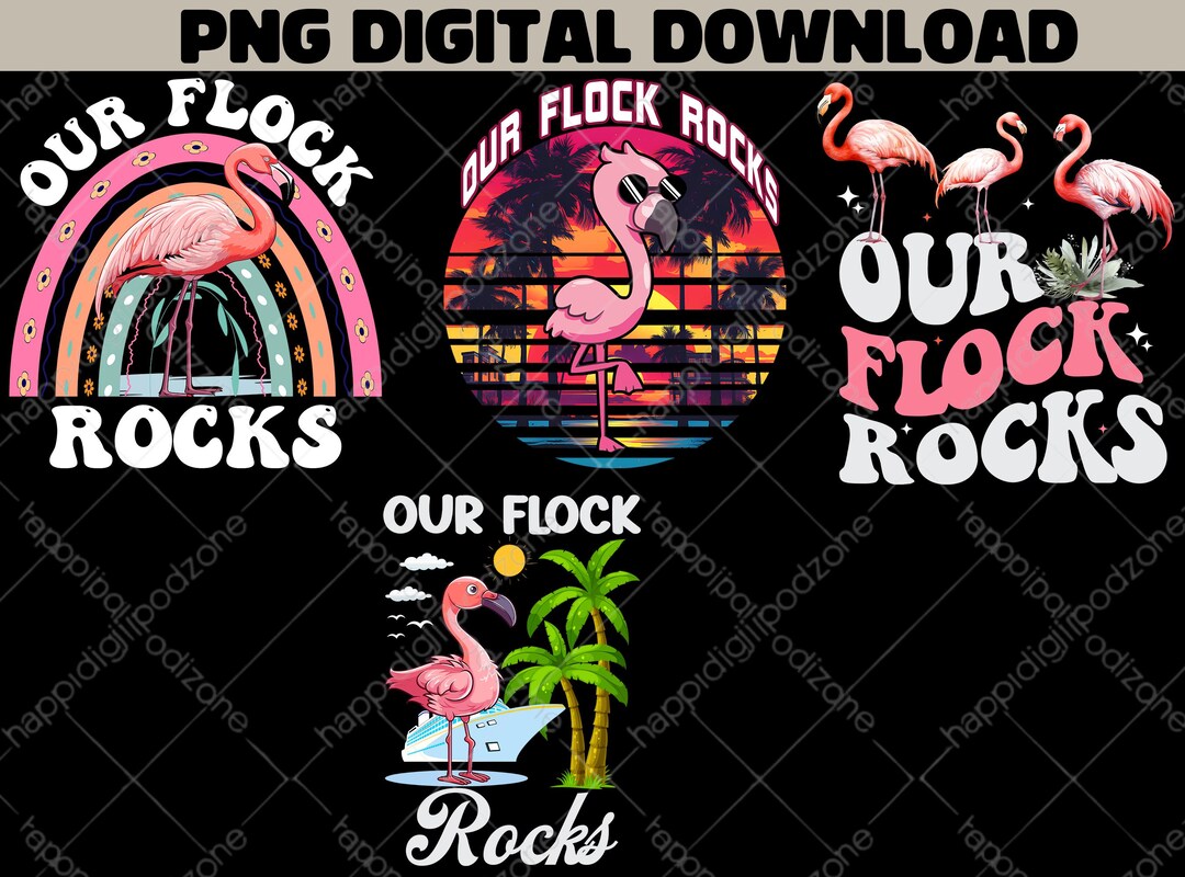 Our Flck Rocks Our Flock Rocks Retro Flamingo Sunglasses Png Summer Party Flamingo ...