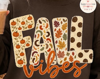 Jesienne wibracje Png, Dynia Jesień Png, Wzór Liści Jesiennych w Kamuflażu, Retro Varsity Jesień Png, Modna Sublimacja na Święto Dziękczynienia Png, Pobieranie Cyfrowe