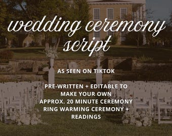 Wedding Ceremony Script Template (As Seen on TikTok!)