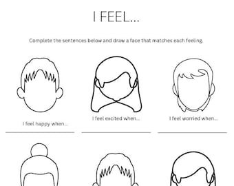 Feelings Check In Worksheets for Kids