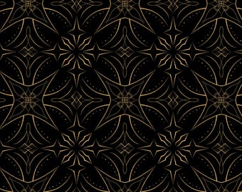 Złota ozdoba IV – nowoczesny geometryczny wzór z brokatem w kolorze złota