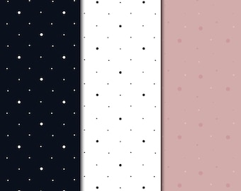 Minimalistyczny wzór w kropki, bezszwowy, zestaw tkanin, odzież dziecięca