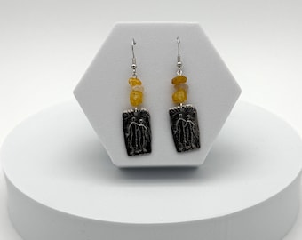 Citrine Charm Earrings