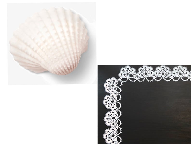 needle tatting pattern PDF tatting pattern lace border Seashells