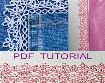 Tatting pattern PDF  Edging Waves of Music, border pattern