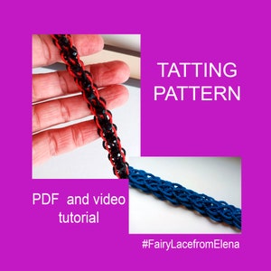 Tatting pattern Celtic bracelet Maria, Celtic tatting, PDF and video tatting tutorial