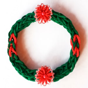 PDF tatting pattern 3D Christmas wreath