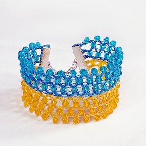 Bracelet Strong Ukraine tutorial. PDF and video tutorial for handmade lace jewelry.