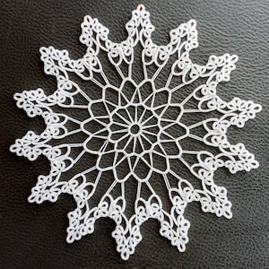 PDF tatting pattern doily  &quot;Mr Sun Mr Moon&quot;