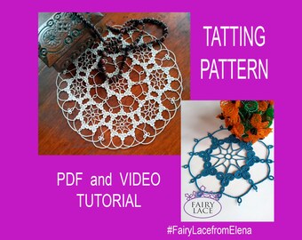 PDF e video Schema per centrino a nido d'ape, 3 in 1, navetta per chiacchierino, avanzato