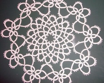 Napperon ovale fait main en coton au crochet, chemin de table en dentelle blanche - France
