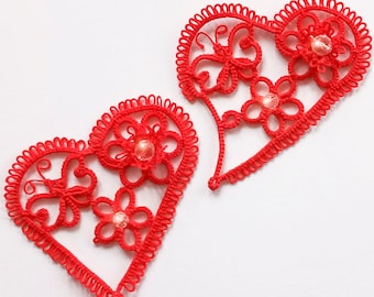 Tatting pattern Butterfly Heart