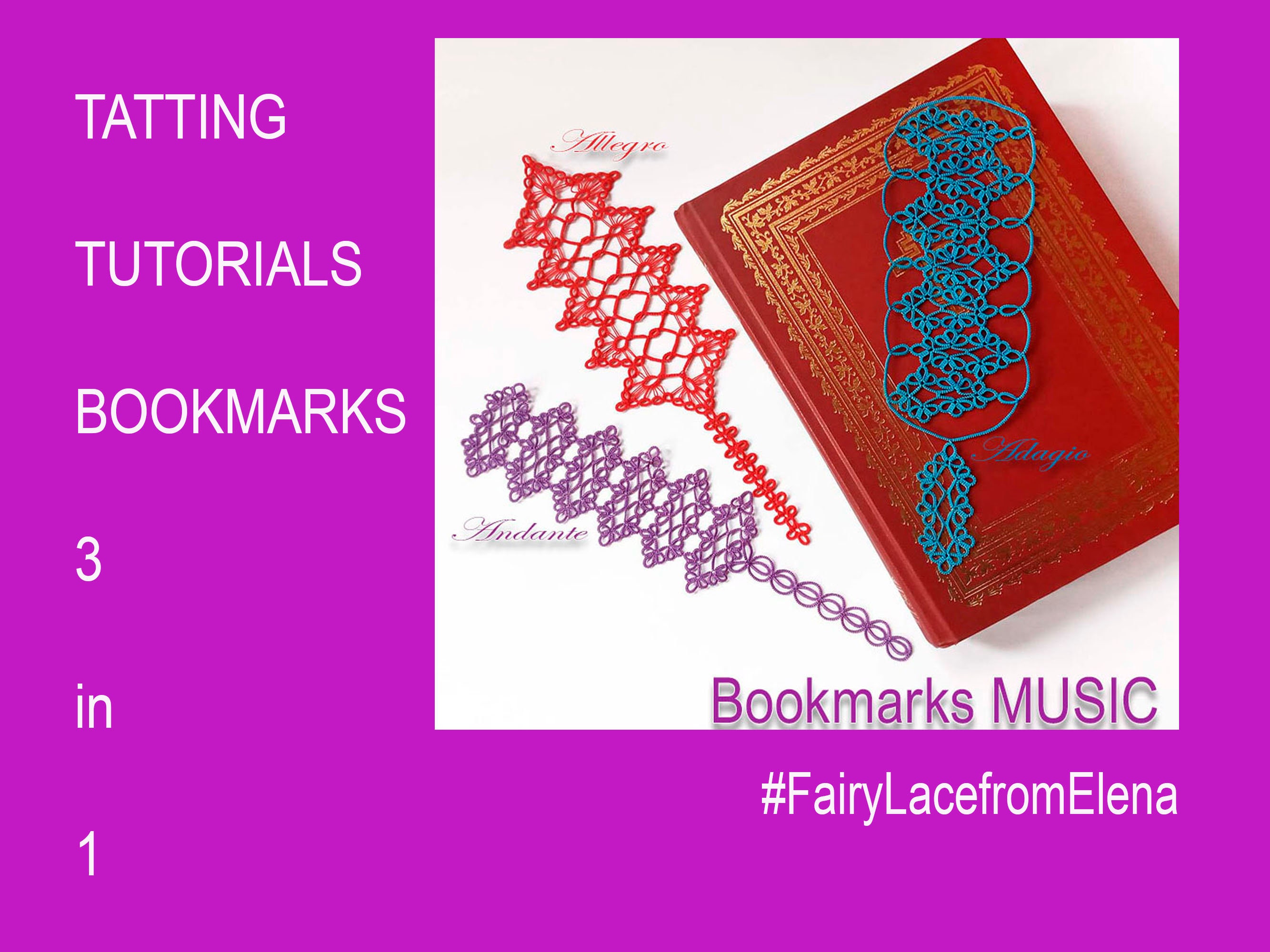 PDF Tatting Pattern Bookmarks, Set of 3 - Etsy