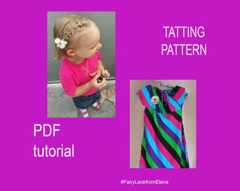 Patrón de frivolité "Flor de manzanilla", tutorial de frivolité en PDF