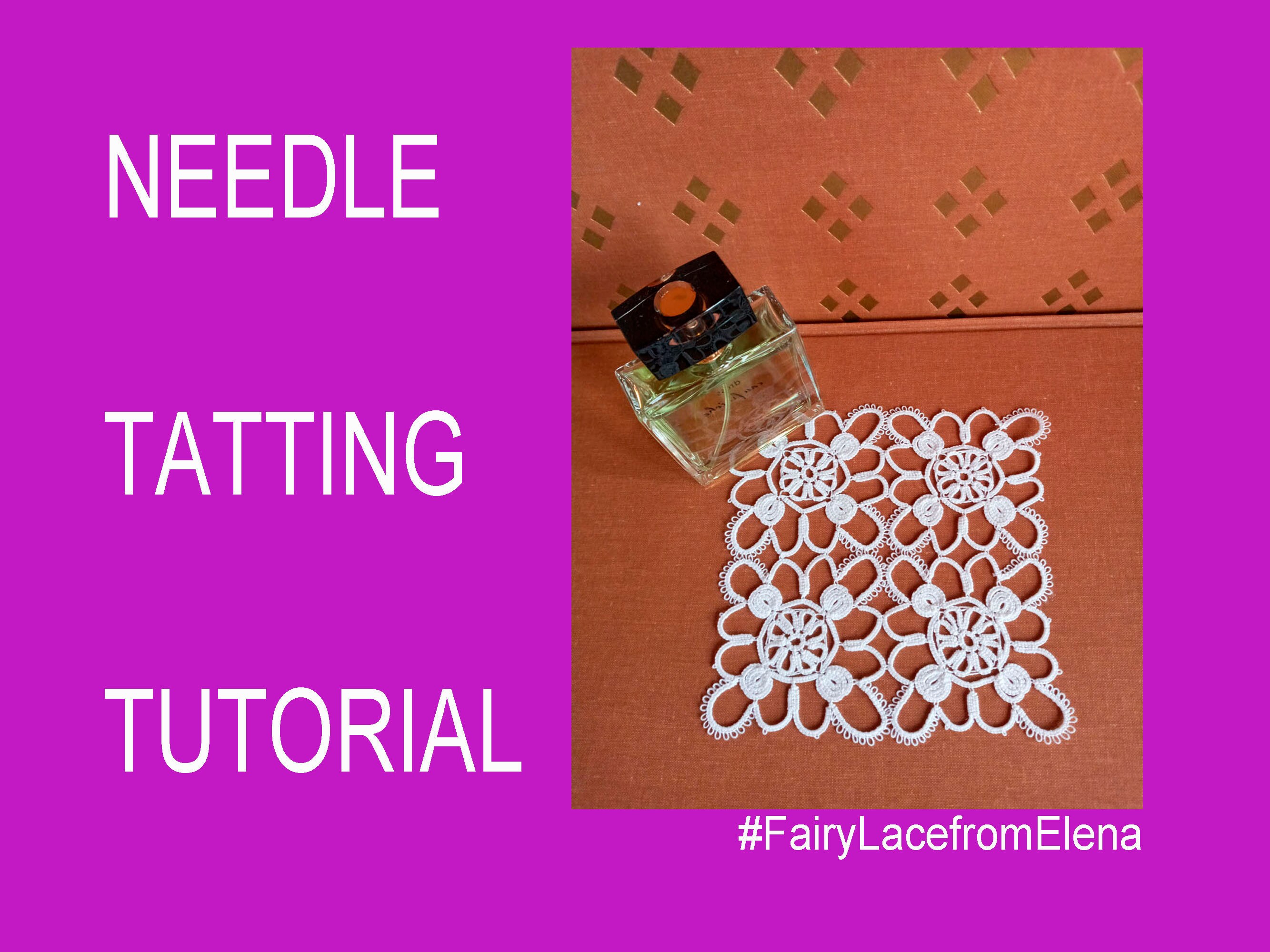 Needle Tatting Pattern Square 4, PDF Tutorial Lace Square ...