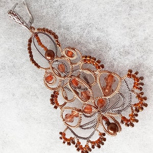 Tatting pattern long earrings