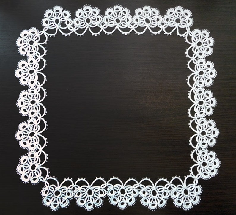 needle tatting pattern PDF tatting pattern lace border Seashells