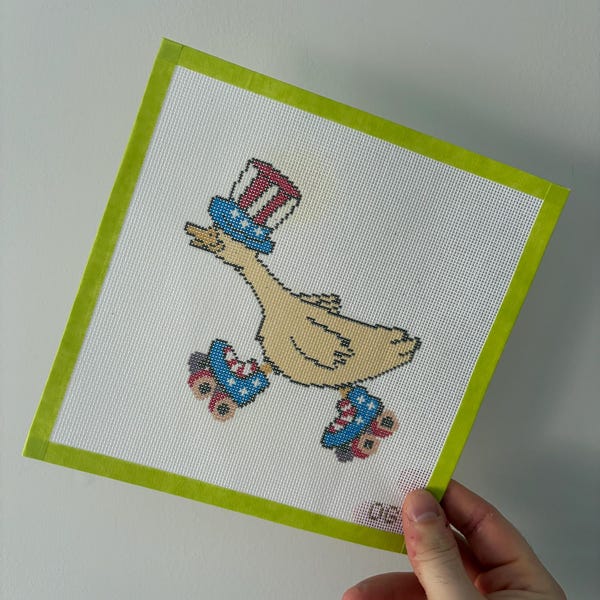 Patriotic Duck Needlepoint Canvas