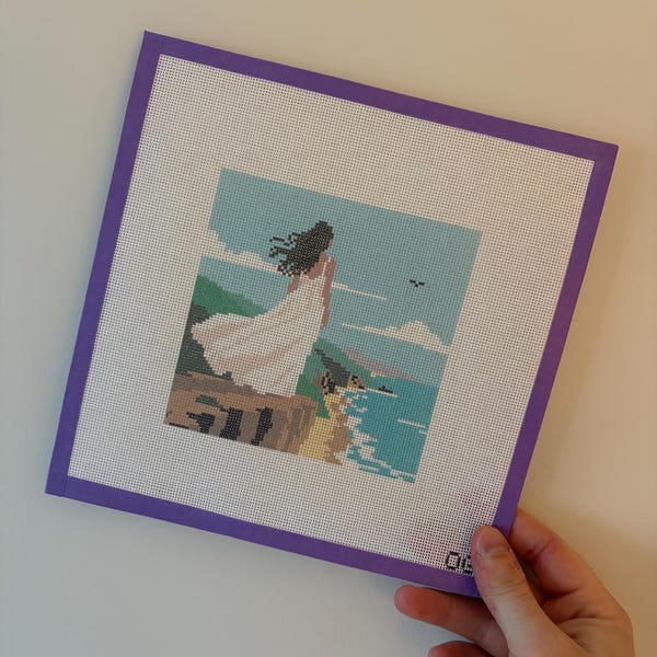 Coastal Cliff Needlepoint Canvas