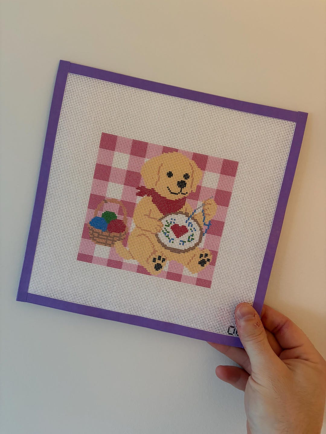 Stitcher Dog Needlepoint Canvas - Etsy