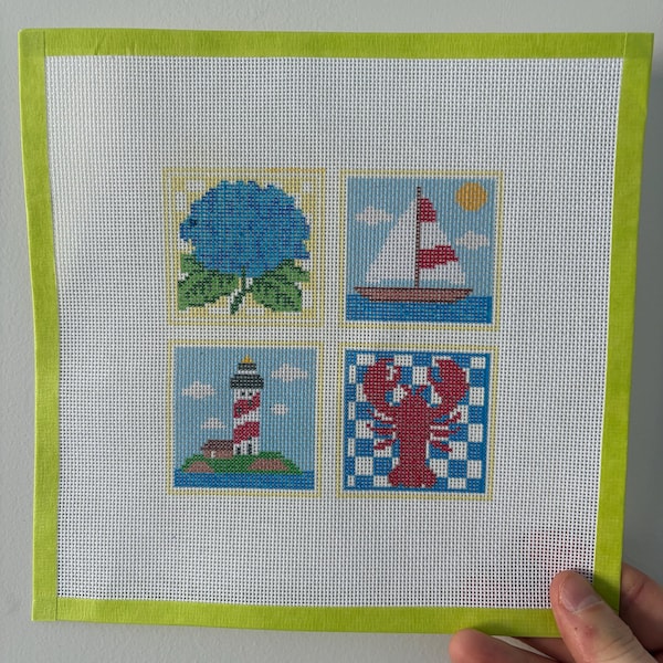 Northeast Summer Pattern Needlepoint Canvas