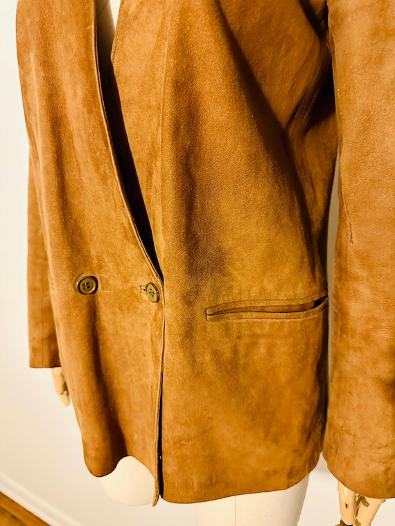 Double Breasted suede jacket - image 3