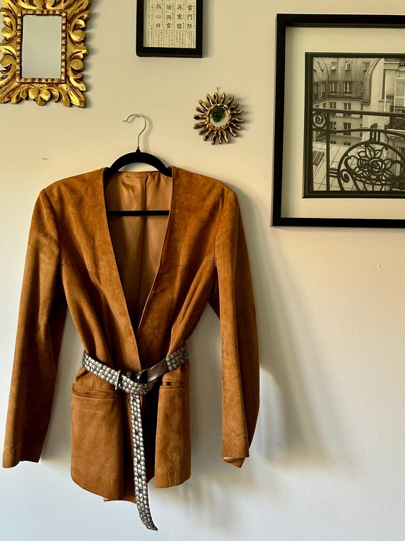 Double Breasted suede jacket - image 5