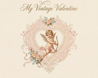 Libro para colorear de San Valentín vintage / Querubines, ilustraciones retro (descarga digital)
