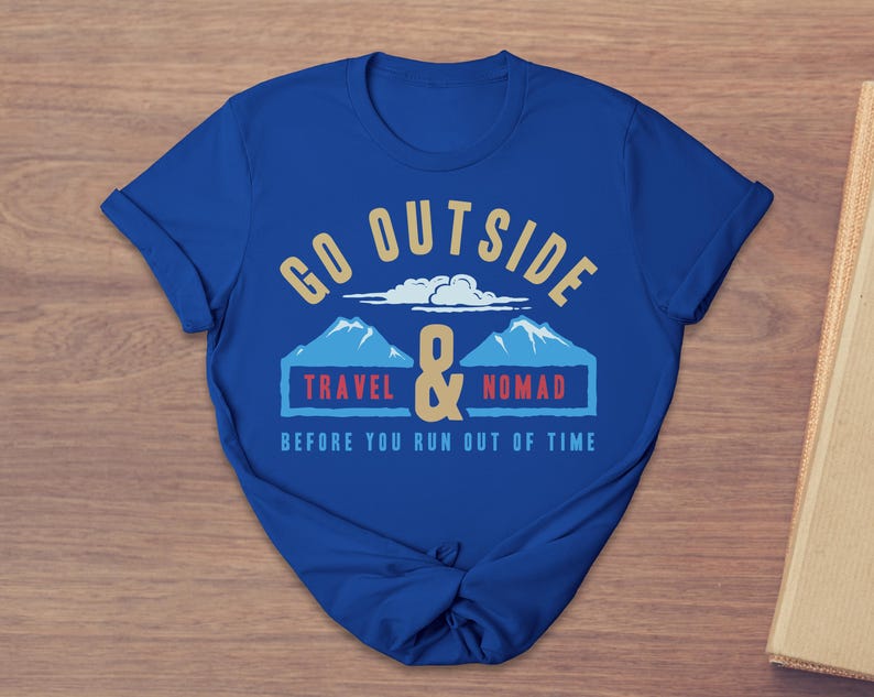 Camiseta Go Outside Travel Nomad, camiseta de explorador aventurero, ropa para la vida en furgoneta Wanderlust imagen 3