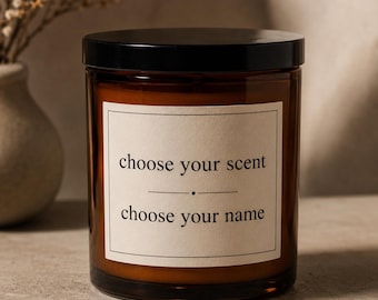 Customizable Scented Candle – Choose Your Name, Freshen Home