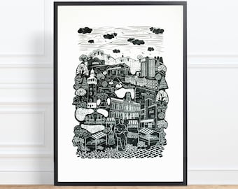 Loughborough Hand Pulled Limited Edition Screen Print