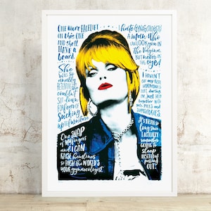 Patsy Ab-Fab Inspired - Limited Edition, Punk, Retro, Hand Printed, Silkscreen, Screen Print, Art Print, signed and numbered.
