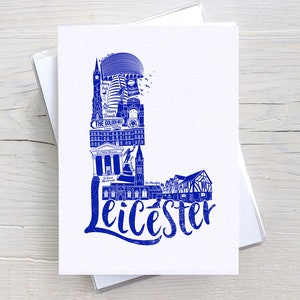 Tarjeta de felicitación en blanco del Leicester City