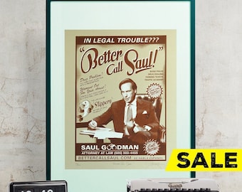 Breaking Bad 'Better Call Saul' Hand Pulled Limited Edition Screen Print LAST FEW!