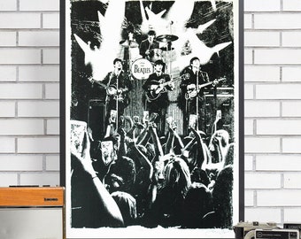 An audience with the The Beatles Hand Pulled Limited Edition Screen Print