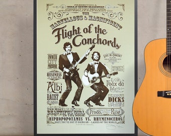 Flight of the Conchords Hand Pulled Limited Edition Screen Print
