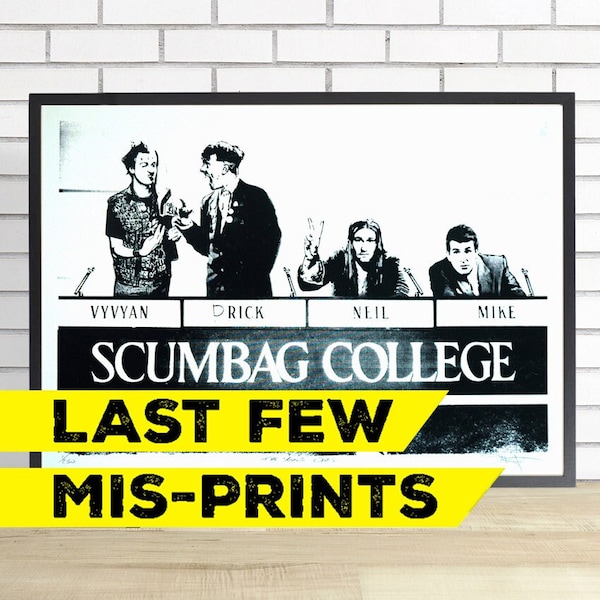 REDUCED! / The Young Ones Hand Pulled Screen Print / MIS-PRINT