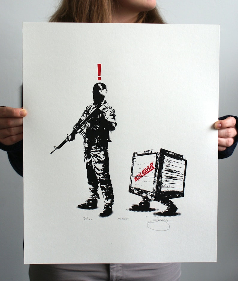 Metal Gear Solid Alert Hand Pulled Limited Edition Screen Print image 2