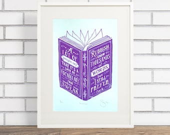 Billy Connolly ’Vocabulary’ Limited Edition, Hand Printed, Silkscreen, Screen Print, Illustration, Art Print, signed and numbered.