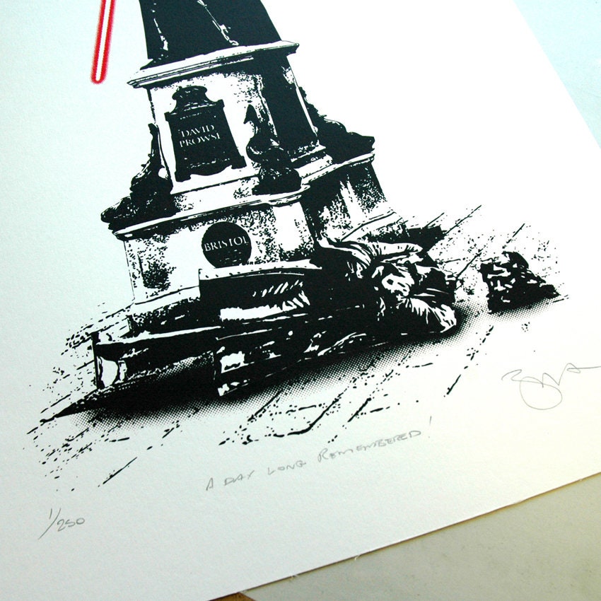 ダース・ベイダー バンクシースタイル アートプリント – 限定版シルク