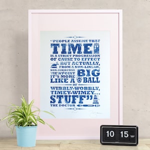Serigrafia in edizione limitata "Dr. Who Time" realizzata a mano