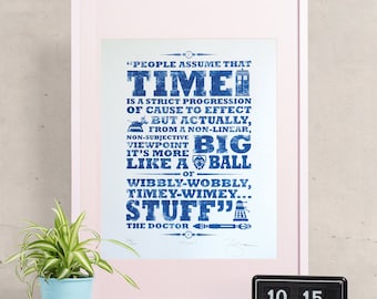 Dr Who Time Hand Pulled Limited Edition Screen Print