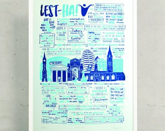 Lest-Ha! Leicester Comedy Festival Limited Edition Screen Print