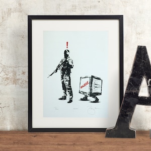 Metal Gear Solid Alert Hand Pulled Limited Edition Screen Print