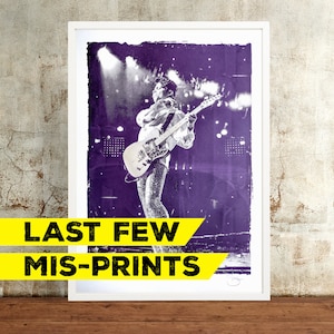 REDUCED! Prince | Music Icon | Home Decor | Unique Wall Art | Hand Pulled Screen Print | Mis-Print