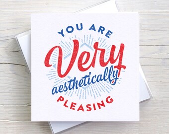 Aesthetically Pleasing Funny Valentine's Anniverary Blank Greetings card