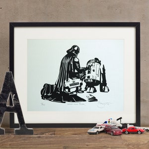 Darth Vader Star Wars Vader Goes Postal Serigrafia in edizione limitata tirata a mano