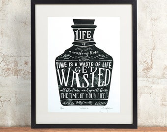Billy Connolly ’Wasted’ Hand Pulled Limited Edition Screen Print