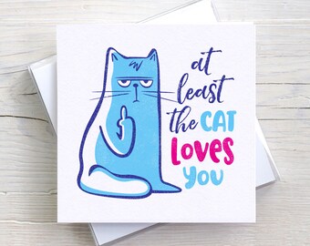 Cat Lady Funny Blank Greetings card